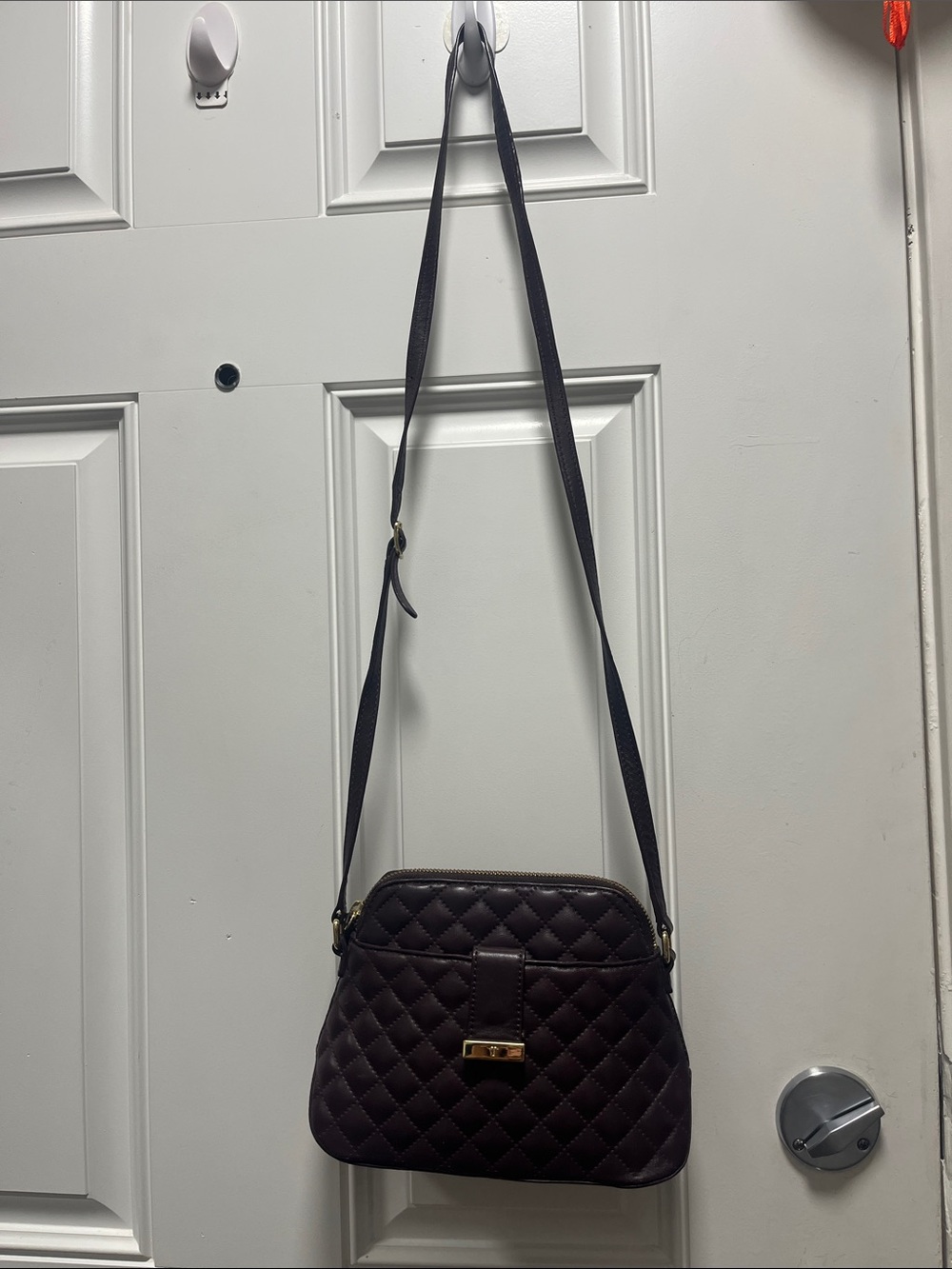 Talbots Quilted Crossbody Bag in purple- Stylish